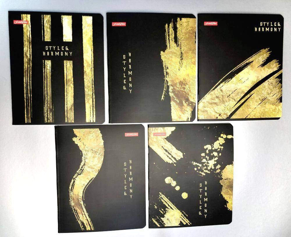 

Тетрадь 48 листов клетка "Тетрада" GOLDEN SILK (черный мокрый шелк+глиттер)