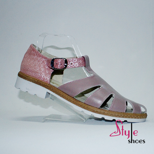 

Босоножки женские с закрытым носком и пяткой розовые