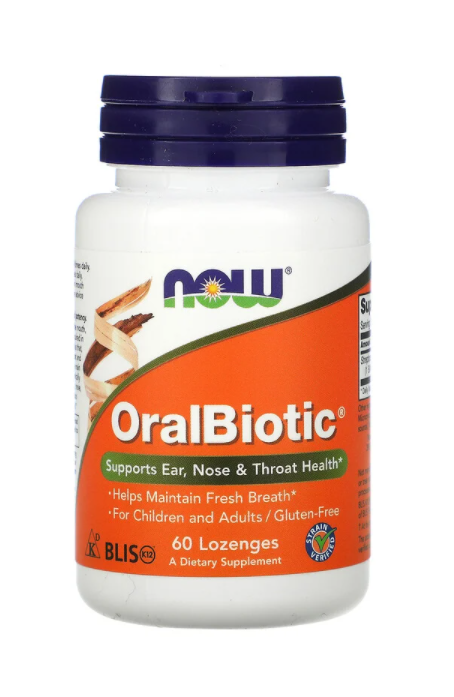 

Пробиотики (орал), OralBiotic, Now Foods, 60 таблеток для рассасывания (NOW-02921)