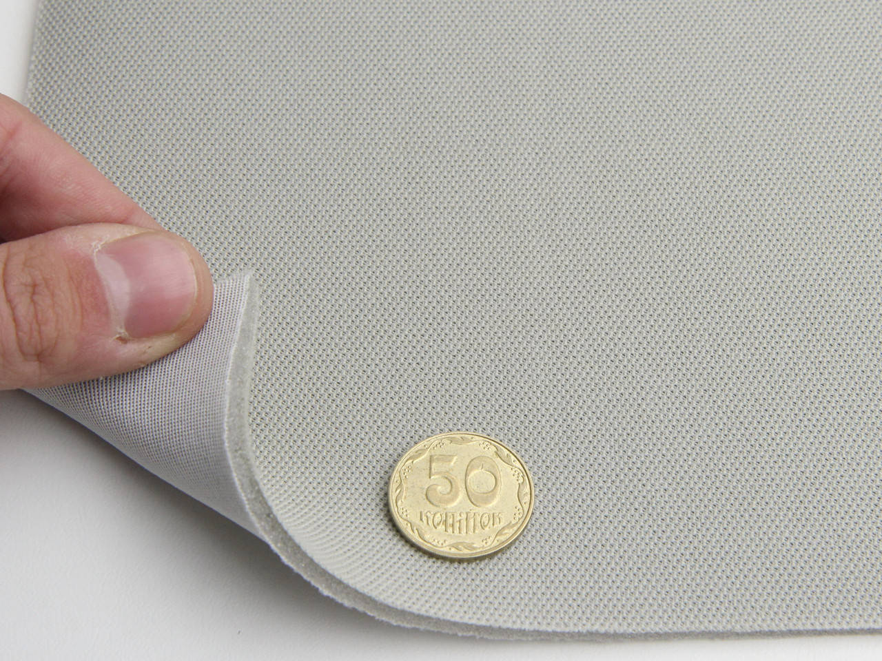 

Автоткань потолочная RASEL 36, цвет светло-серый на поролоне, толщ. 3мм шир. 170см, Турция