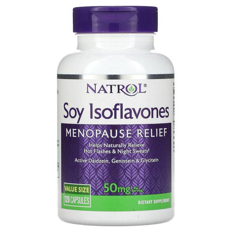 

Соевые Изофлавоны, Soy Isoflavones, Natrol, 50 мг, 120 капсул