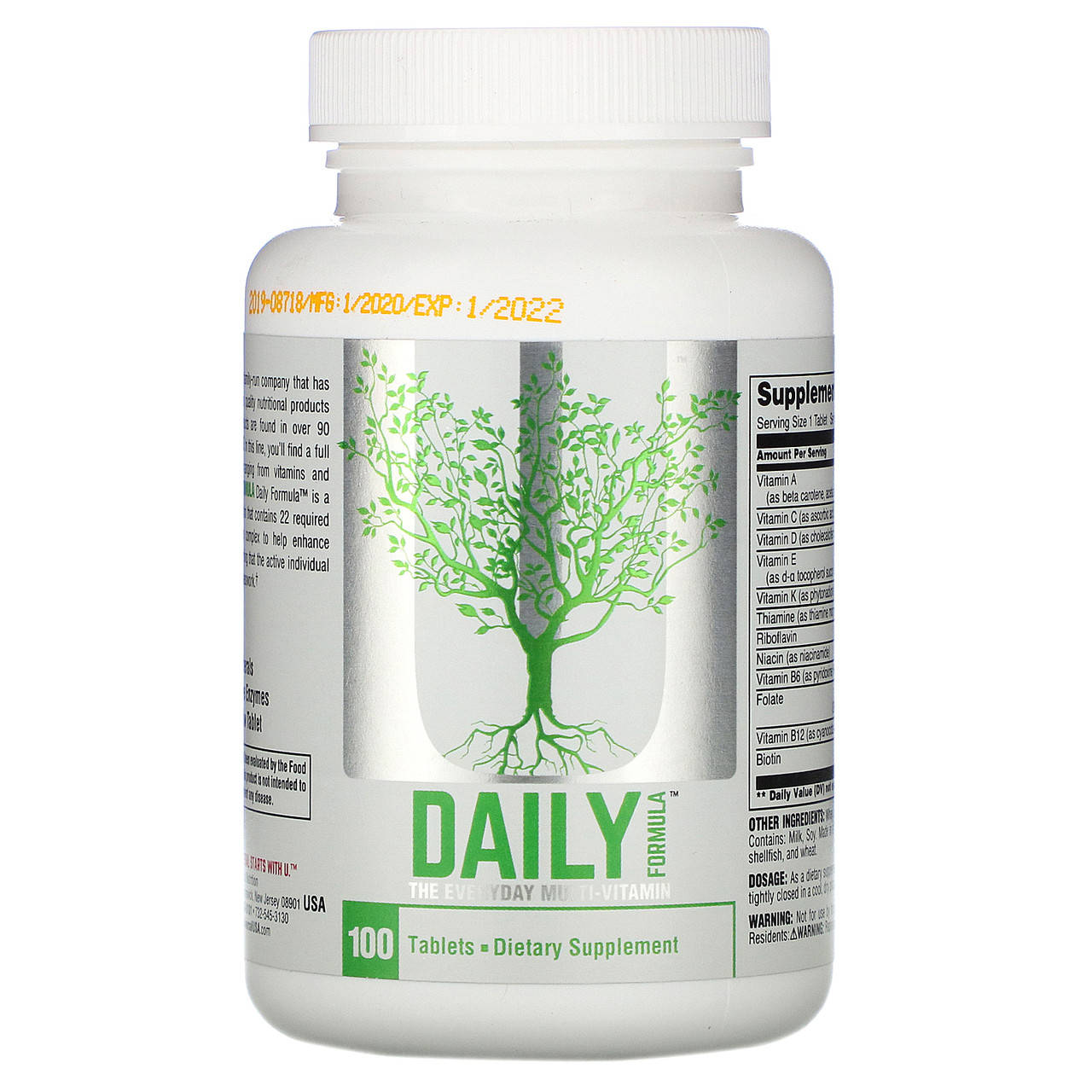 

Витамины и минералы - Universal Daily Formula /100 tabs