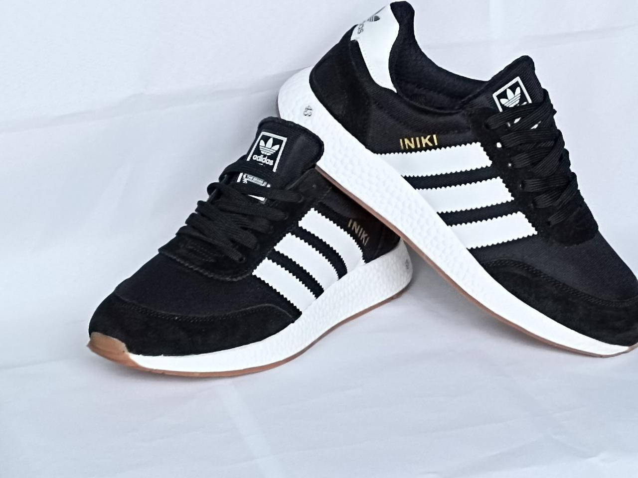 

Кроссовки мужские Adidas iniki черные с белым, Черно-белый