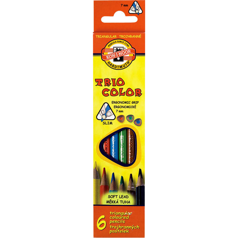 

Карандаши цветные Koh-i-noor Triocolor 6цв (3131)