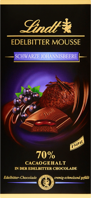 

Шоколад Lindt Edelbitter Mousse Schwarze Johannisbeere 70% 150 g
