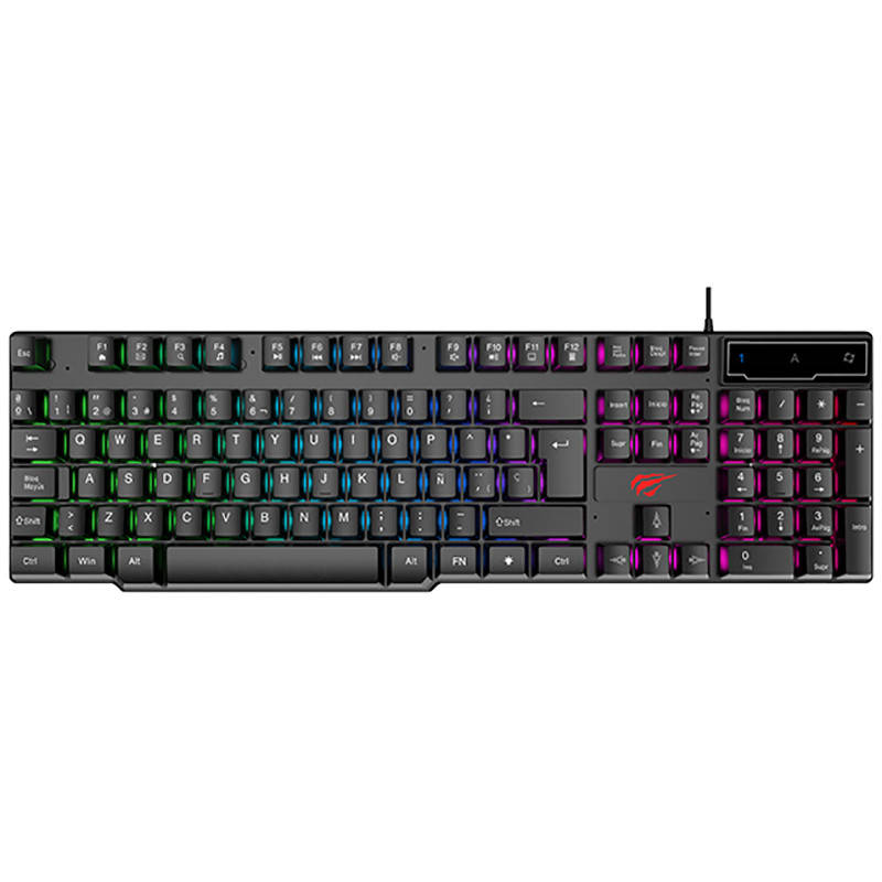 

Клавиатура проводная игровая Havit HV-KB504L с подсветкой черная, Черный