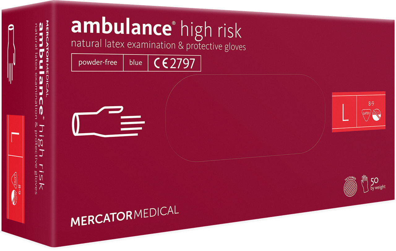 

Перчатки ambulance high risk, Синий