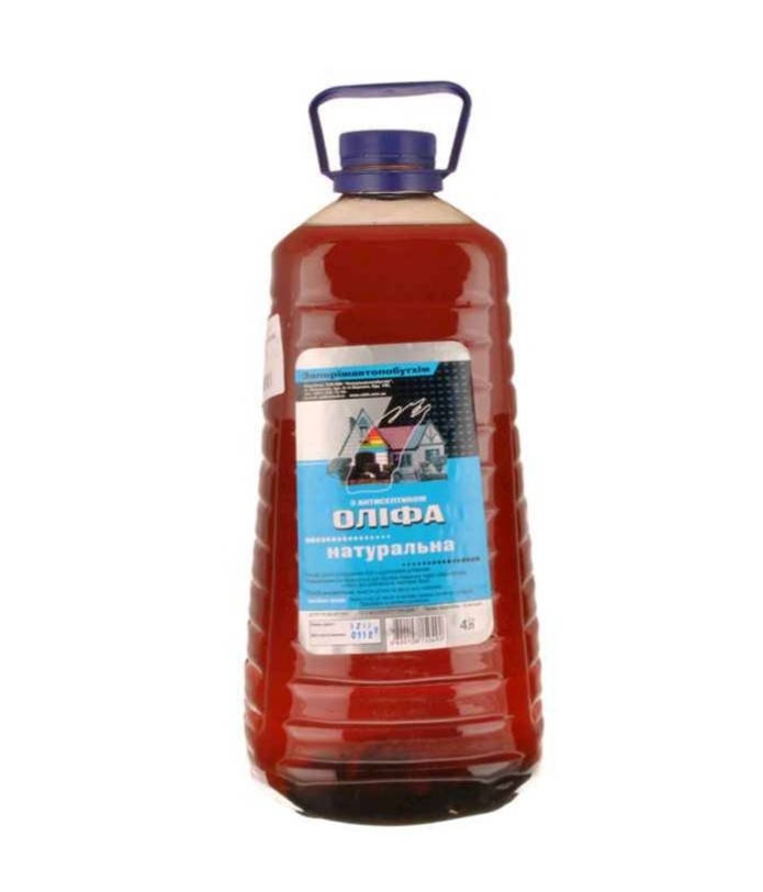 

Олифа натуральная 4 л - 3,3 кг Запорожавтобытхим