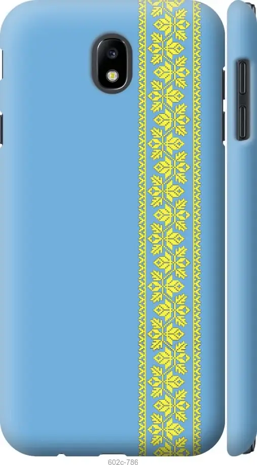 

На Samsung Galaxy J7 J730 (2017) Вышиванка 33 "602c-786-57583", Голубой