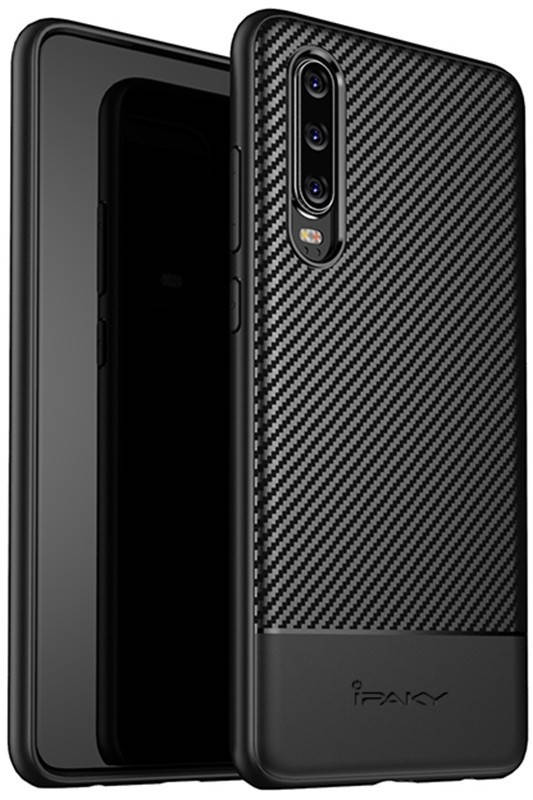 

Чехол-накладка Ipaky Carbon Fiber Series/TPU Case With Carbon Fiber Huawei P30 Black, Черный