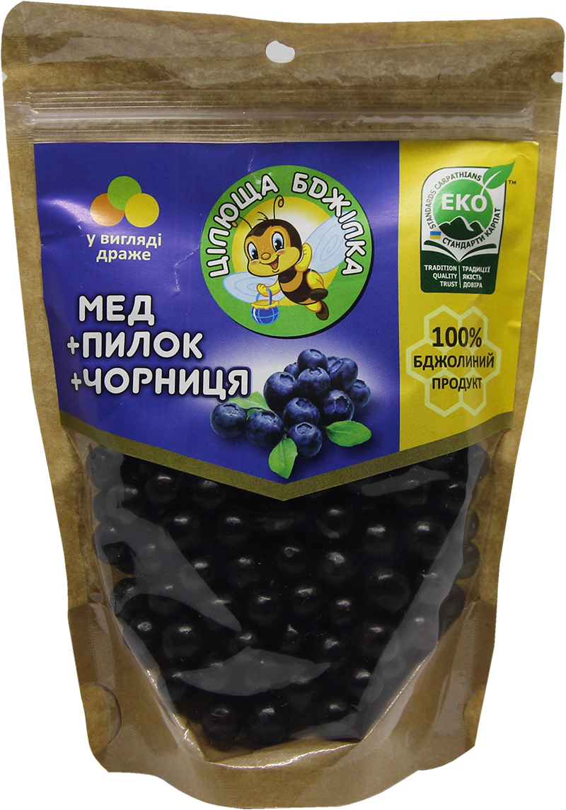 

Цілюща Бджілка (мед+пилок+чорниця) 150гр