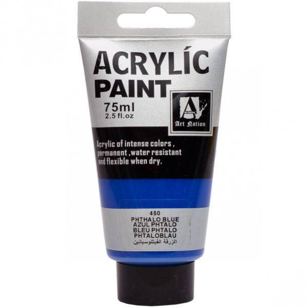 

Акриловая краска "ACRYLIC" 75 МЛ цвет «PHTHALO BLUE», Синий