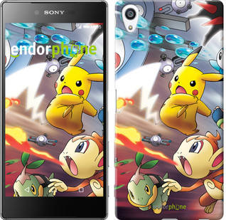 

Чехол на Sony Xperia Z5 Premium Покемоны pokemon go v2 "3771u-345", Красный