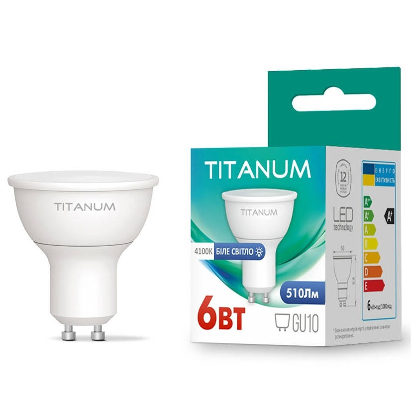 

LED лампа TITANUM MR16 6W GU10 4100K Белый свет
