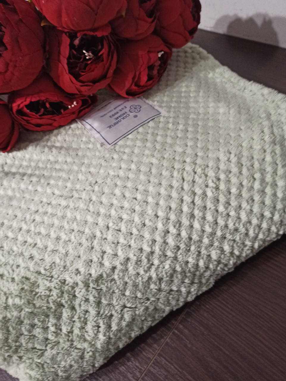 

Плед, теплый, мягкий, полуторка Микрофибра 2,0 * 1,5 м. Бамбук оливка нежная.