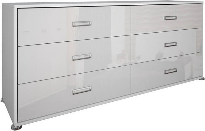 

Комод MiroMark Белла 6Ш 174х75,7х50 білий глянець