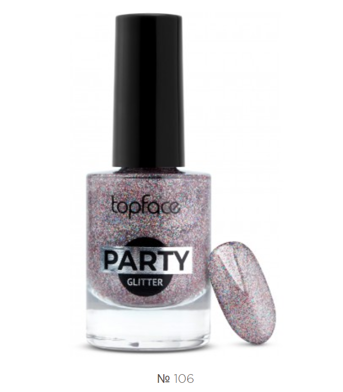 

Лак для ногтей Topface Party Glitter № 106