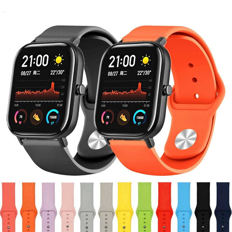 

Новые силиконовые ремешки для Xiaomi Amazfit GTS/Bip разных цветов.