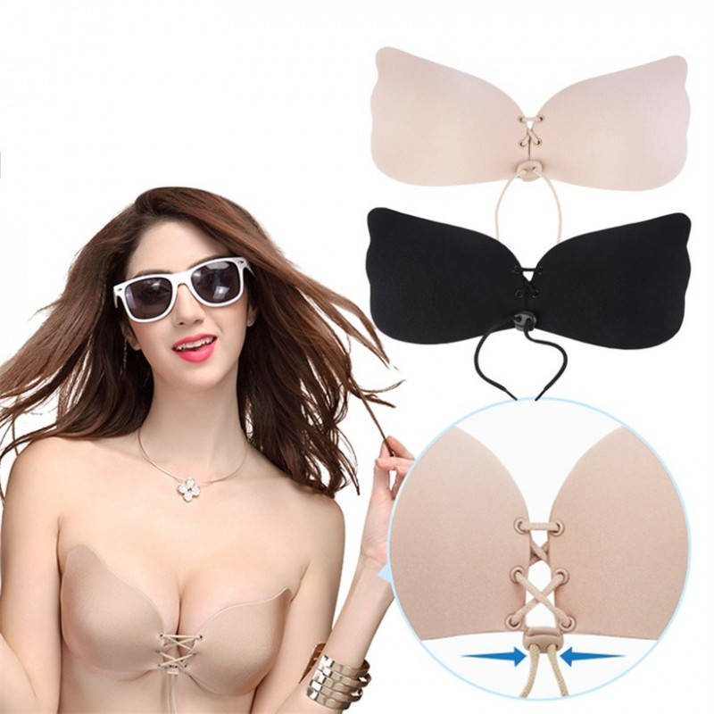 

Бюстгальтер Invisible Bra невидимка .Бежевый.Черный