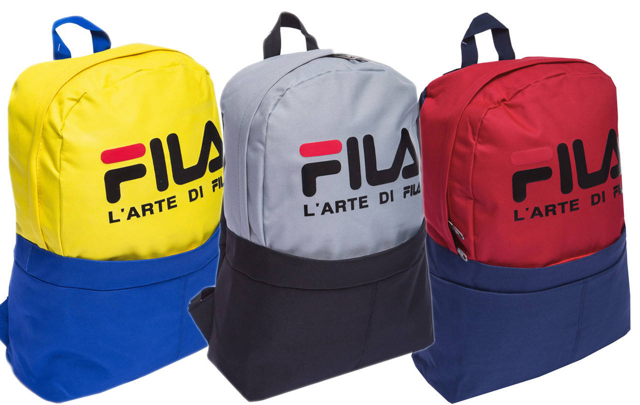 

Рюкзак городской Fila 0511 (ранец Fila): размер 40x32x13см, 3 цвета Сине-желтый
