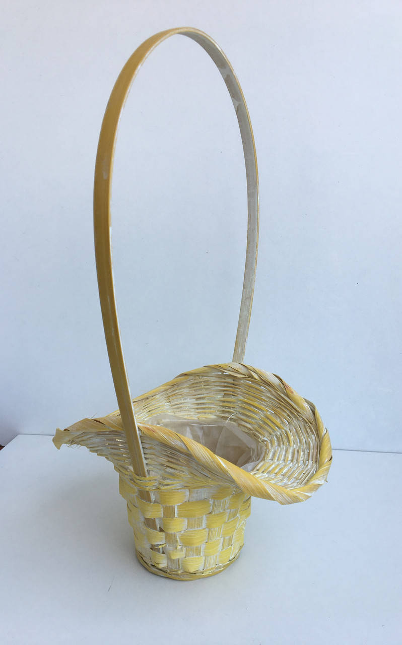 

Корзина из лозы шляпная 18,5 х 33 см, желтая
