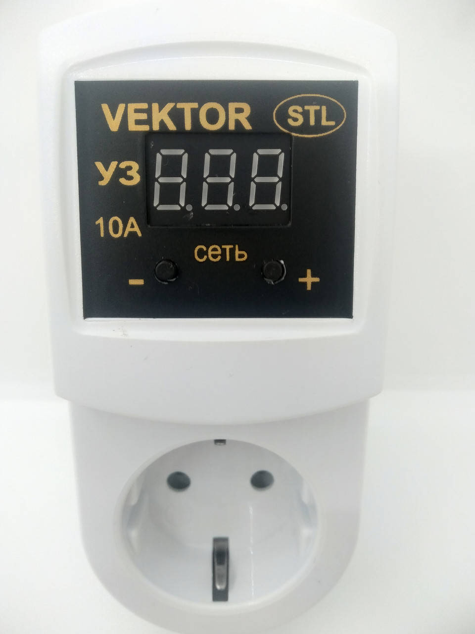 

Защита от перепадов напряжения "VEKTOR" (10А) электронный в розетку