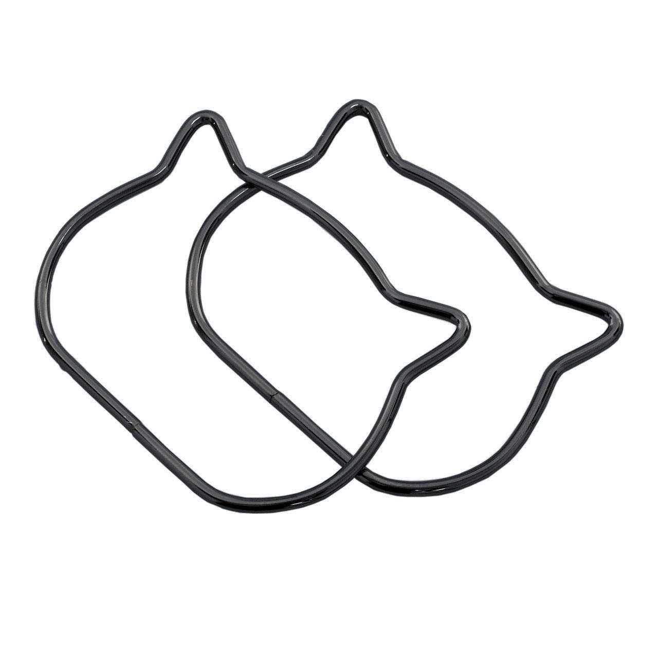 

Комплект металлических ручек Кошка для сумки 11,5х8,5 см Черный металлик