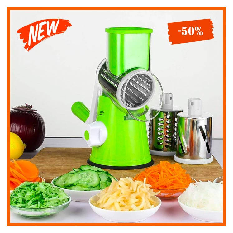 

Овощерезка ручная Tabletop Drum Grater Kitchen Master (терка), Зелёный