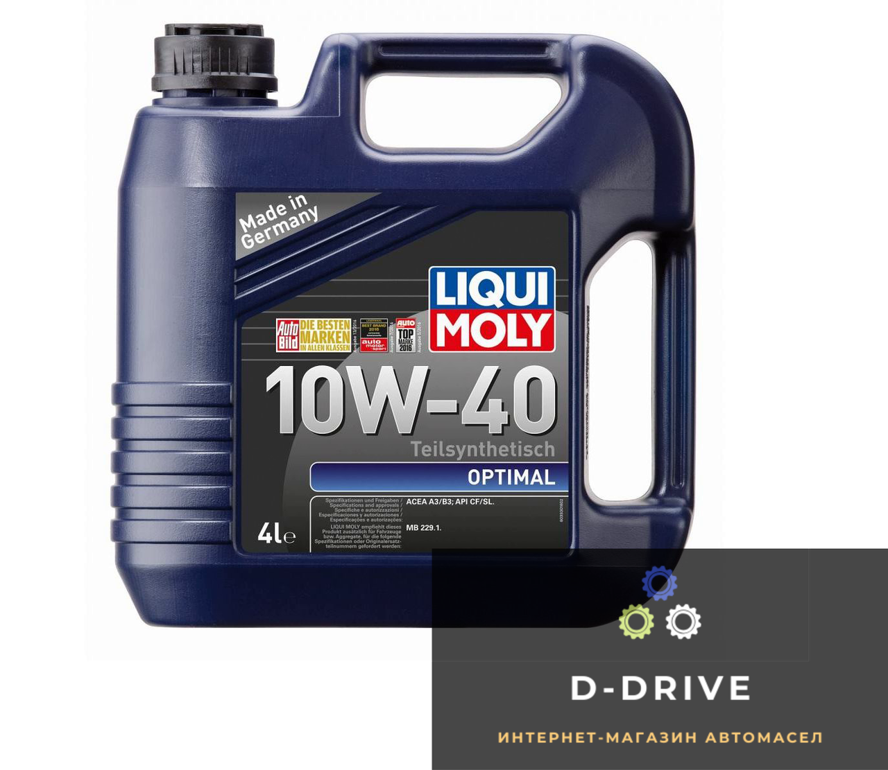 

Liqui Moly Полусинтетическое моторное масло - Optimal SAE 10W-40 4л. (3930)