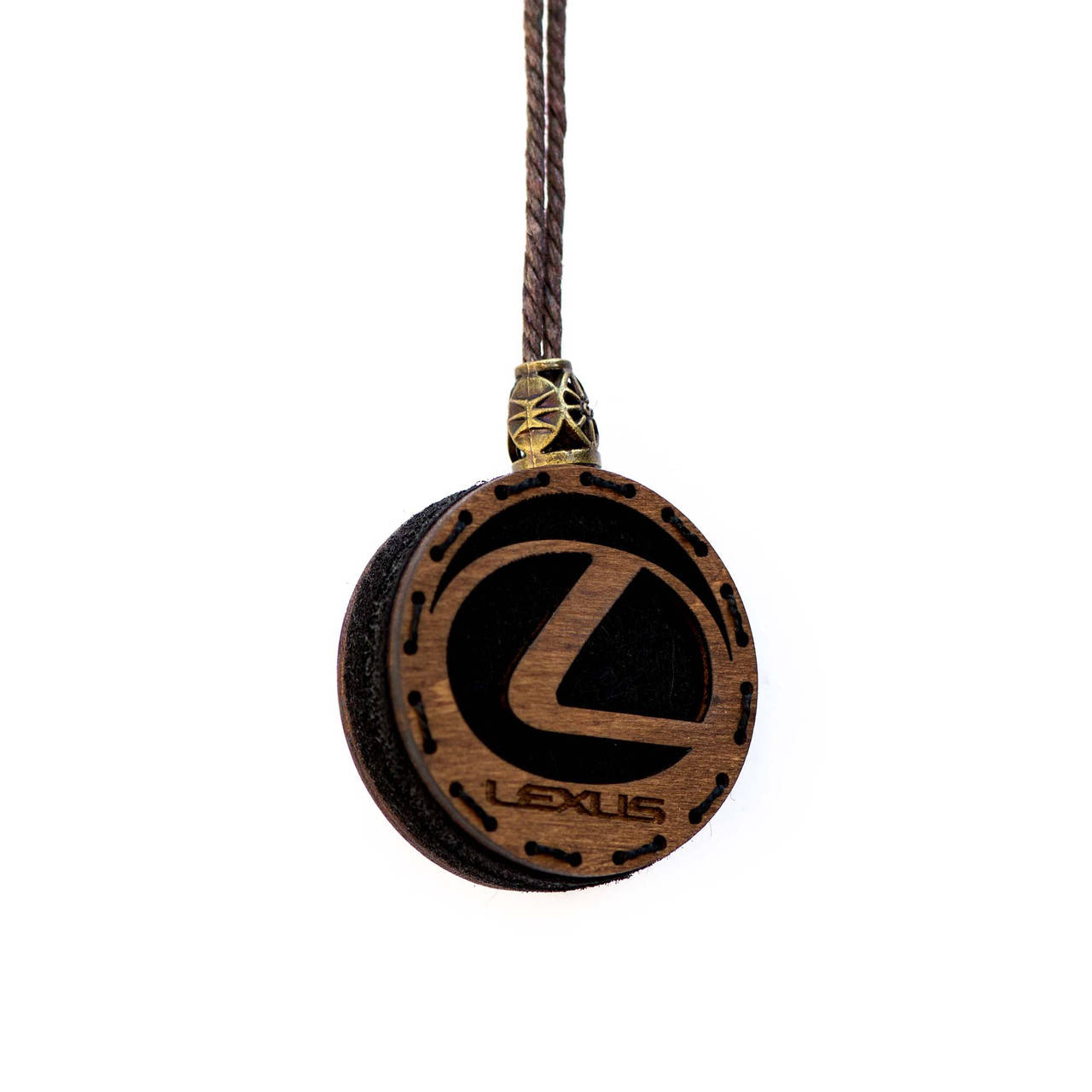 

Ароматизатор деревянный в машину Lexus ручной работы, 5 см. Сандалове дерево і амбра