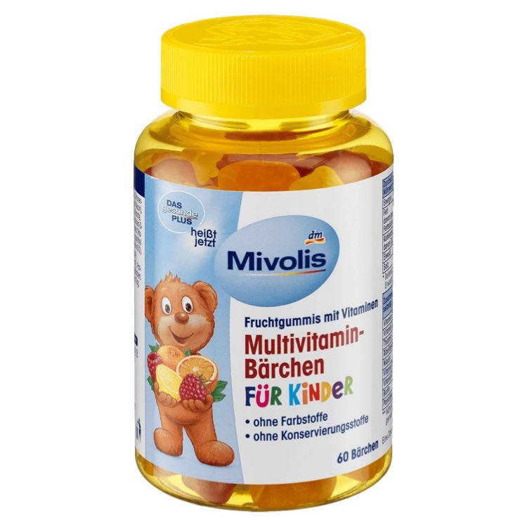 

Мультивітаміни для дітей Mivolis Multivitamin Kinder 60 шт