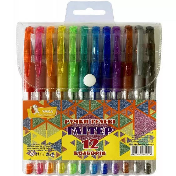

Набір гелевих ручок Умка глітер 12 шт