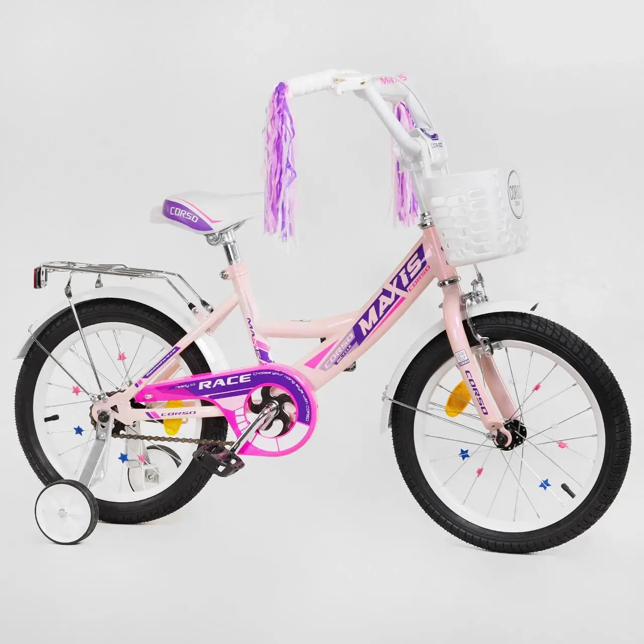

Велосипед 16" дюймов 2-х колёсный "CORSO" MAXIS-16422 розовый 113677