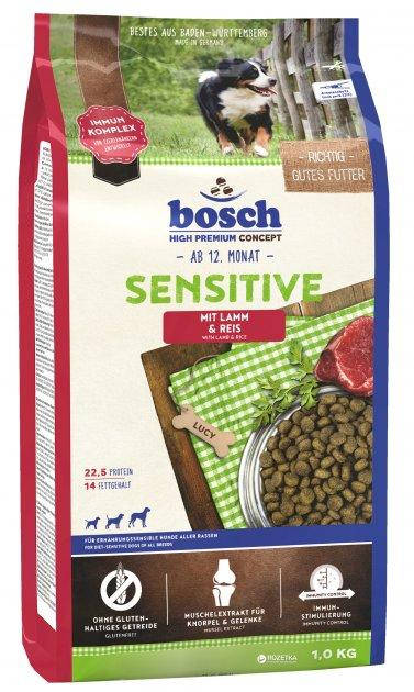 

Корм для собак Bosch Сенсетив (ягненок+рис)1кг.