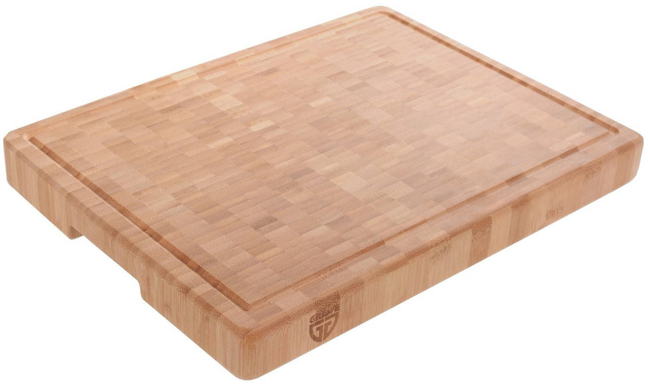 

Доска разделочная Gräwe 40x30x4 см бамбук большая рабочая поверхность, Коричневый