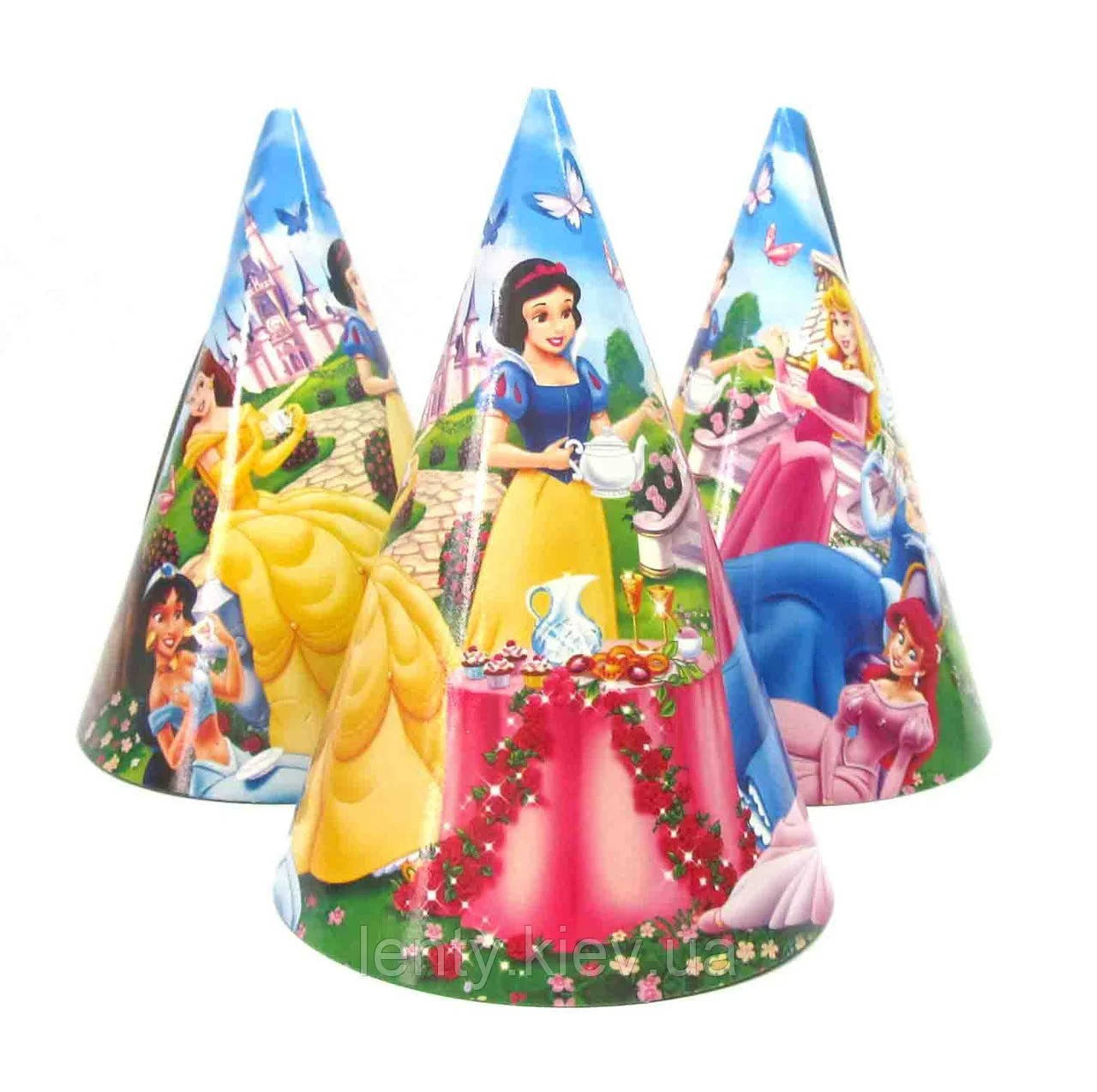 

Колпачки, Принцессы Дисней праздничные карнавальные 16 см (1шт)-