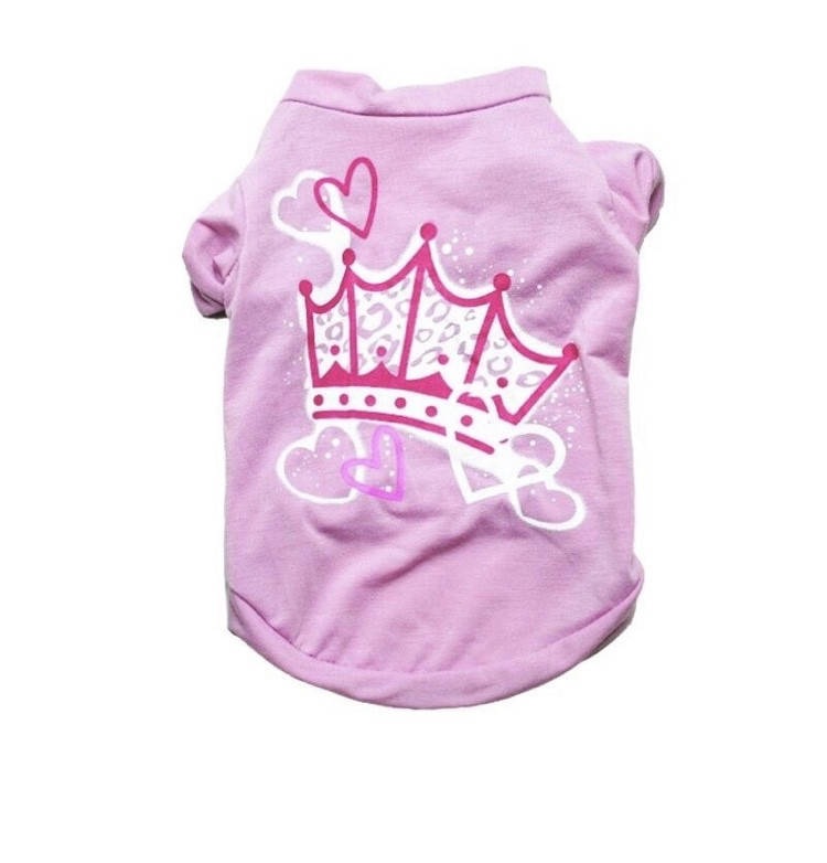 

Футболка для собак и котов Корона и Сердца