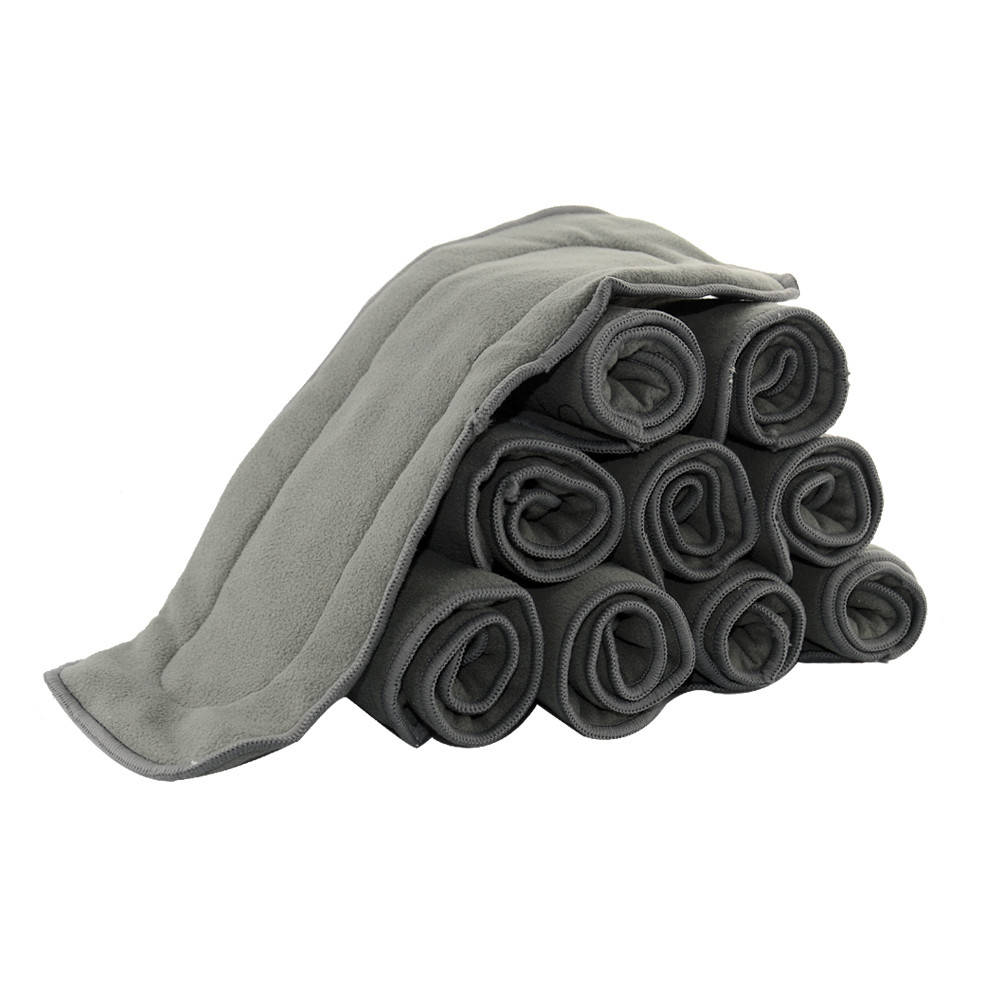 

Вкладыши бамбук - угольные 5 ти слойный , для многоразового подгузника. Бамбуково угольный