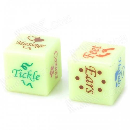 

Кубики кости для эротических игр и секса фосфорные светятся в темноте Арт.81321 SF