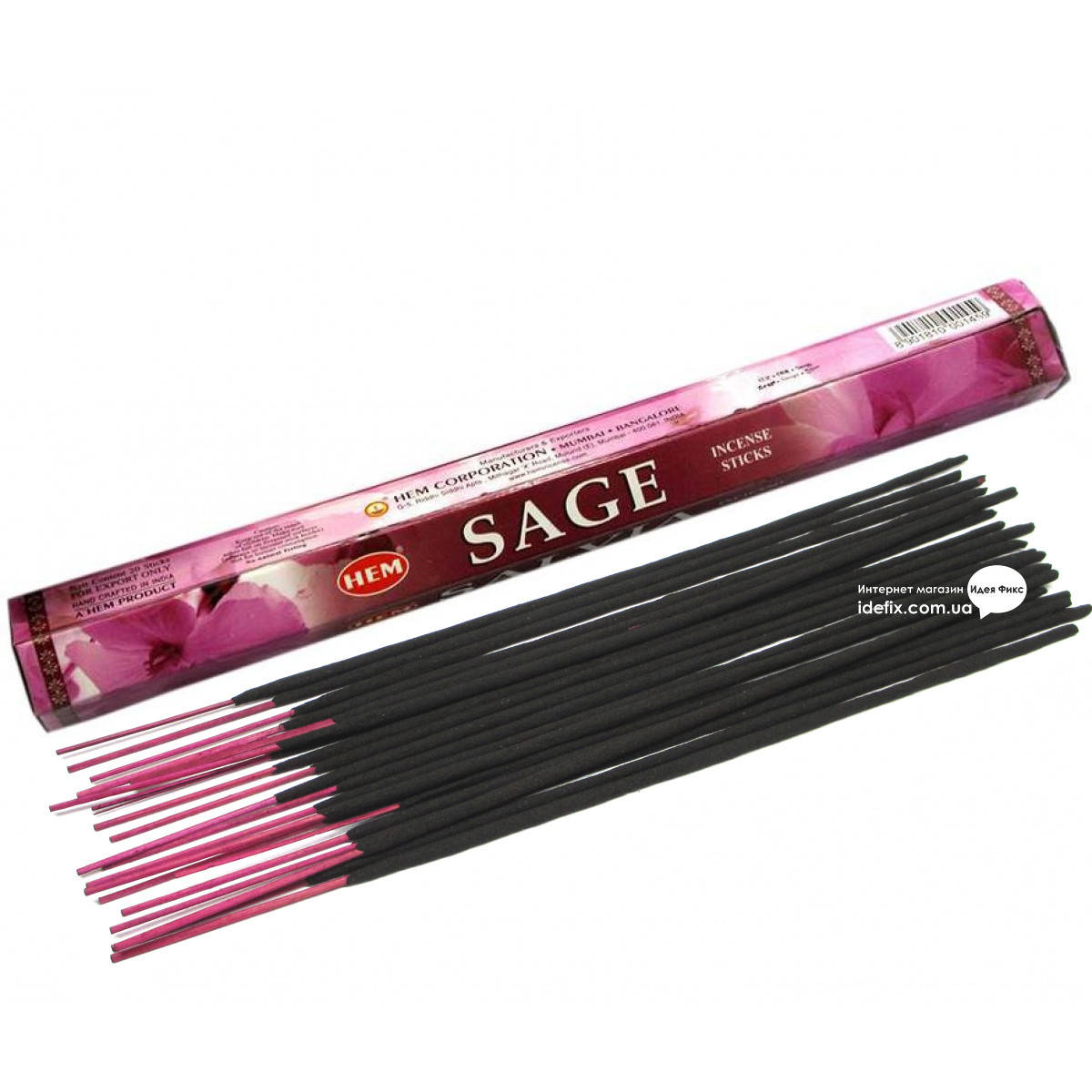

Благовоние Sage HEM 20шт/уп. Аромапалочки Шалфей (27668K)