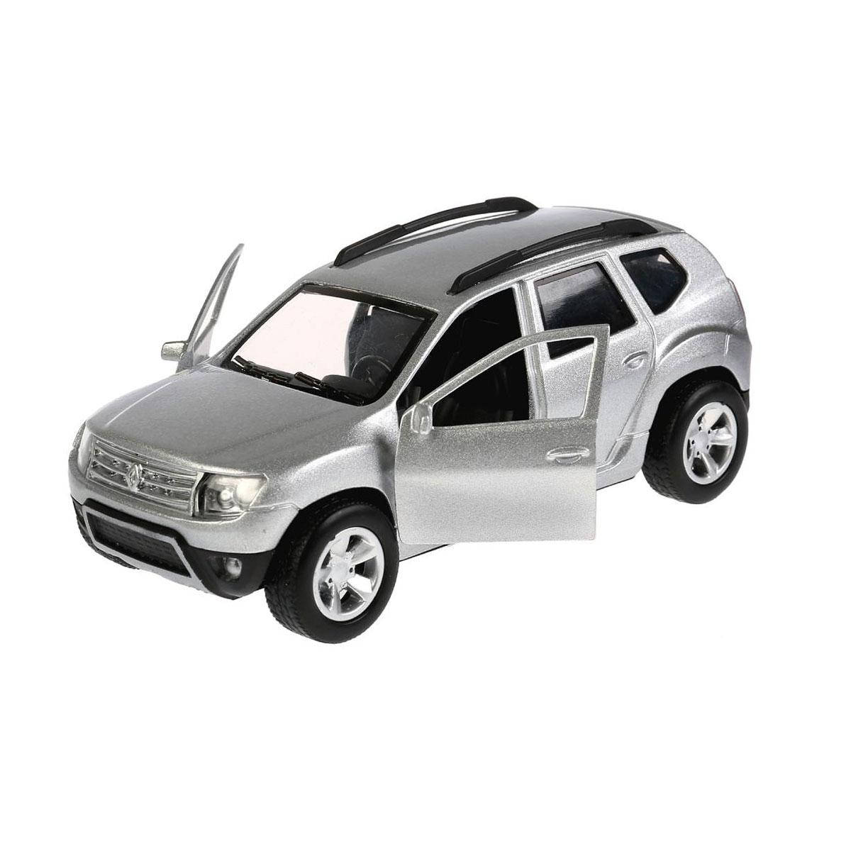 

Джип Рено Дастер машинка игрушка 1:32, модель RENAULT DUSTER, серебристый, Технопарк