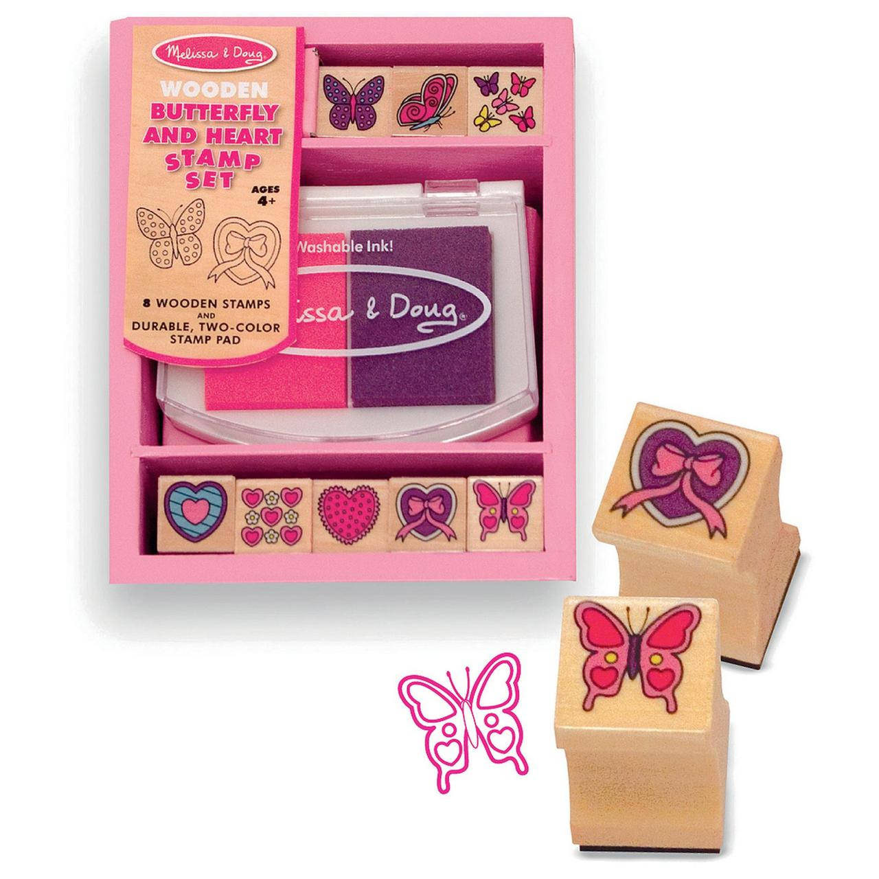 

Набор штампов Melissa & Doug Бабочки и сердечки (MD2415)