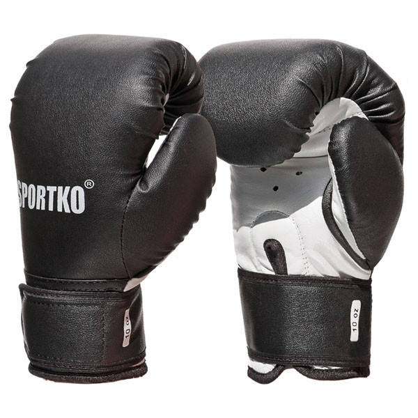 

Боксерские перчатки SPORTKO арт. ПД2-10-OZ (унций). черный