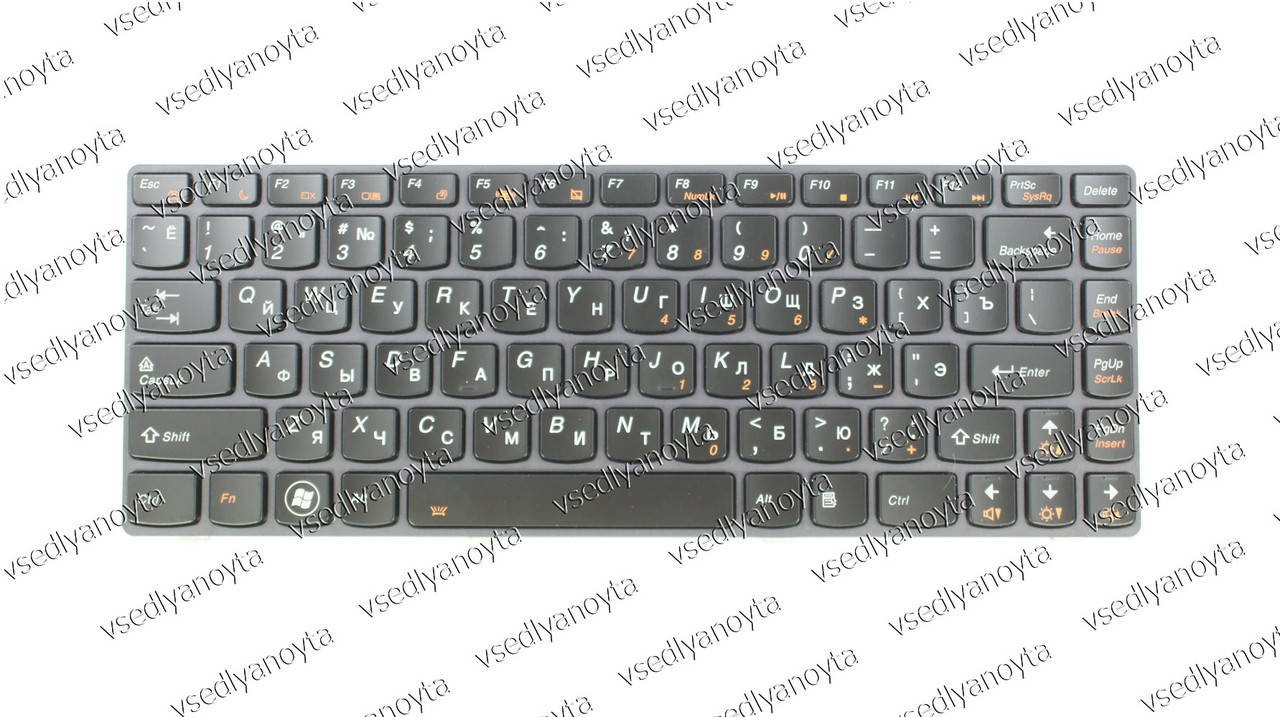 

Клавиатура для ноутбука LENOVO (Y480, Y485) rus, black, подсветка клавиш