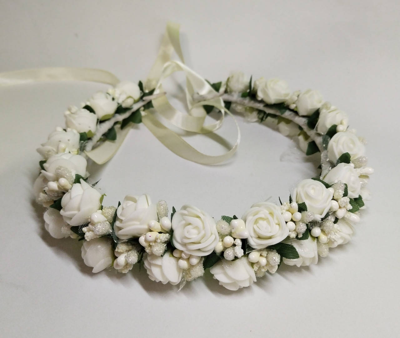 

Вінок на голову на перше причастя Віночок КРЕМОВИЙ до Першого Причастя для причастя вінок віночок, Белый