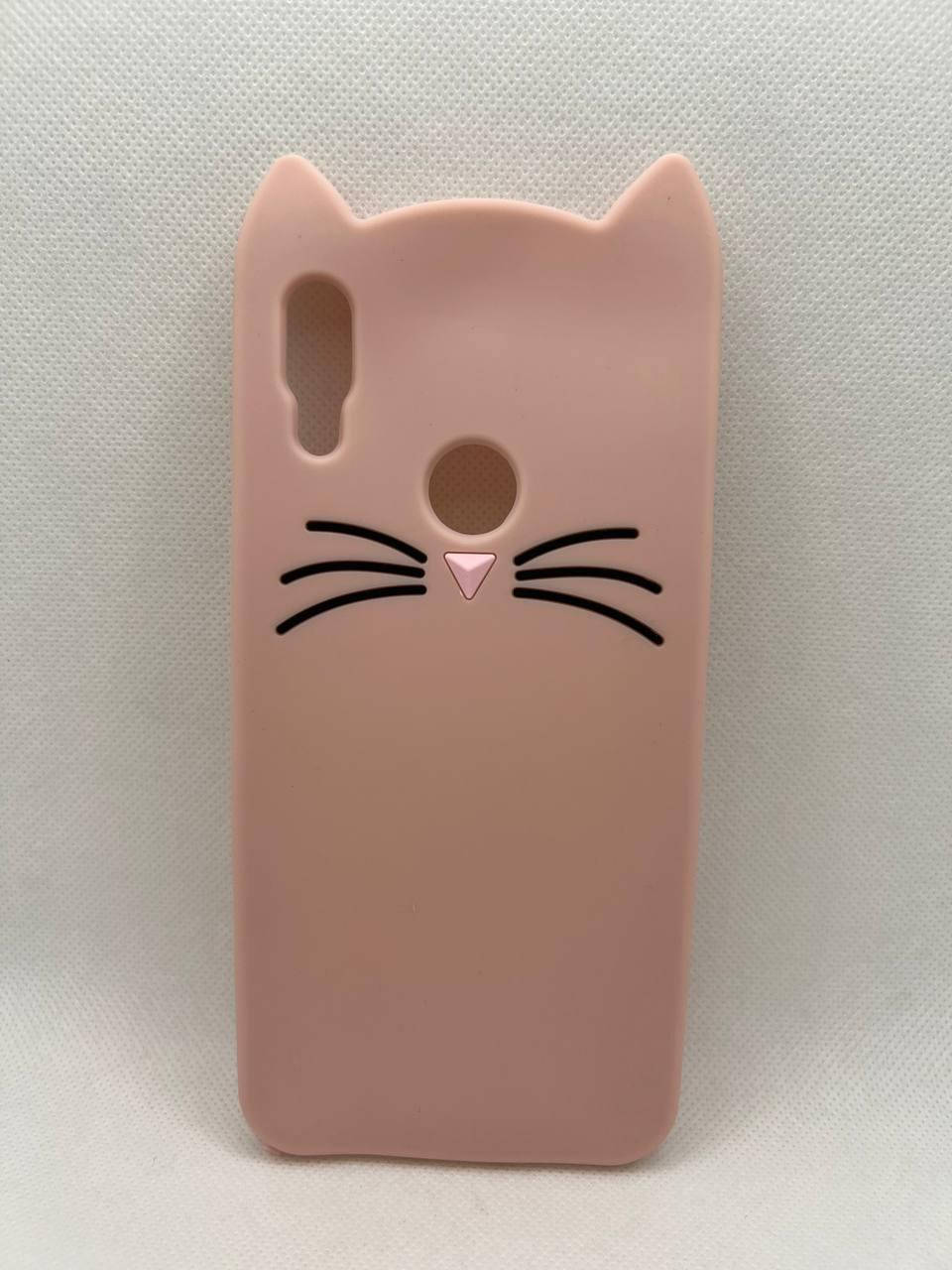 

Резиновый 3D чехол для Xiaomi Redmi Note 7 Кот Усы, Бежевый