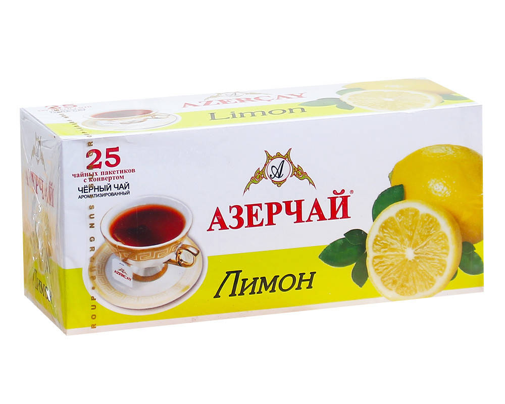 

Чай черный Azercay "Лимон", 1,8г*25 шт (ароматизированный чай в пакетиках)