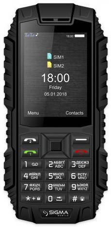 

Мобильный телефон Sigma mobile Х-treme DT68 Dual Sim Black (4827798337714), Черный