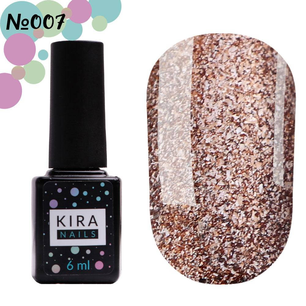 

Гель-лак Kira Nails 24 Karat №007, 6 мл (бронзовый с блестками)
