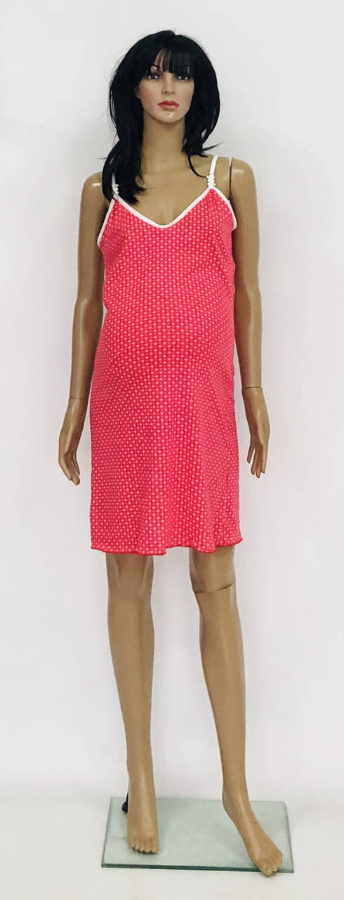 

Трикотажная ночная рубашка для беременных и кормящих мам 50